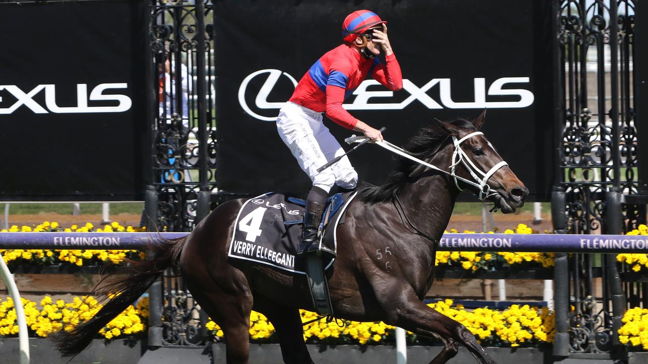 Verry Elleegant gave Chris Waller his first win in the Melbourne Cup. Picture: Grant Guy