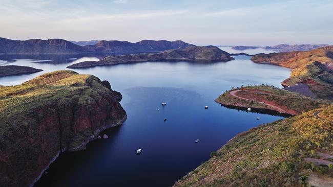 Aerial view of Lake Argyle, near Kununurra.