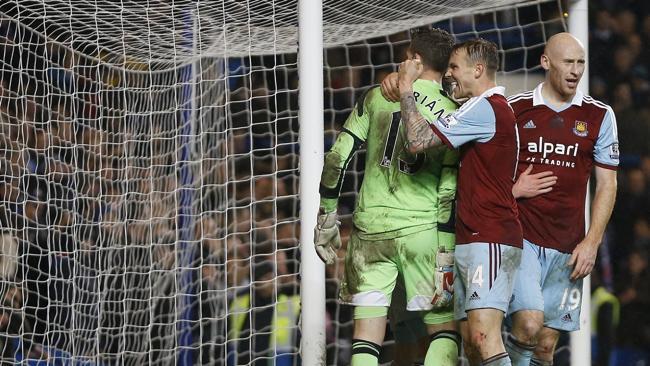 West Ham's goalkeeper Adrian saved his side at the death. 