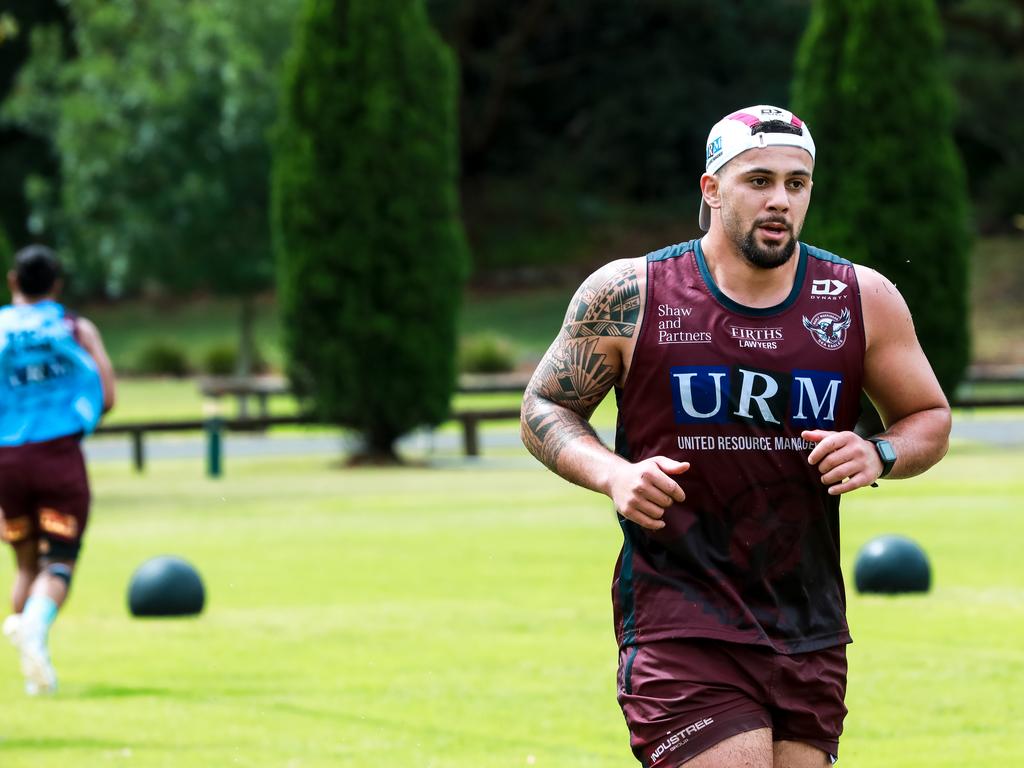 Sea Eagles forward Josh Aloiai was the first contracted NRL player to test positive for Covid. Picture: Sea Eagles Digital