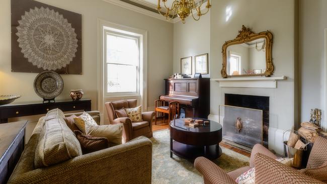 Interior of lounge room at The Woodbridge, New Norfolk, Tasmania.