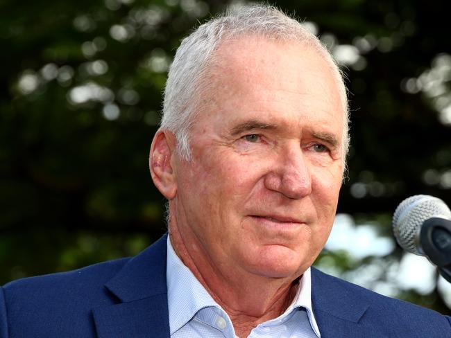 Queensland and Australian cricketing great Allan Border at the unveiling of a statue in his honour at The Gabba ahead of the First Ashes test for 2021. Woolloongabba Tuesday 7th December 2021 Picture David Clark