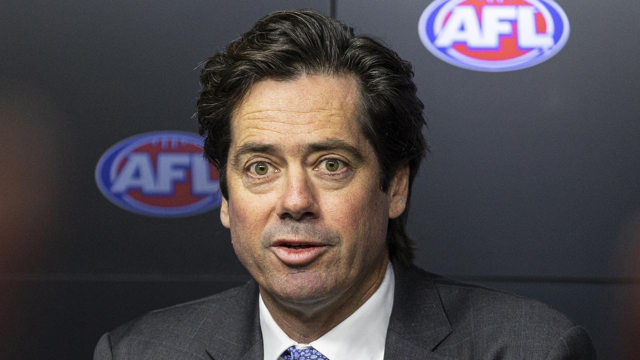 Gillon McLachlan is remaining positive with the Suns. Photo: AAP Image/Daniel Pockett