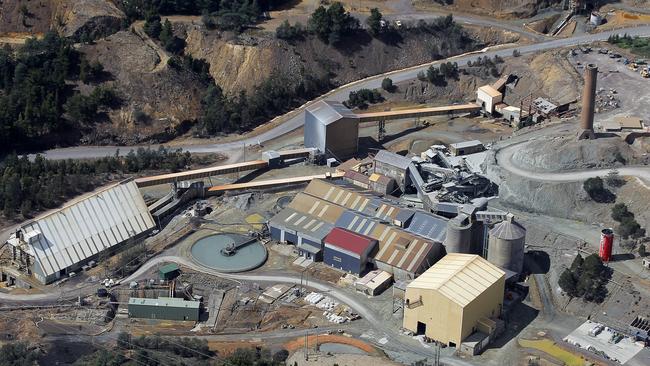 The Mt Lyell mine site at Queenstown where two workers died in an underground accident in 2013.