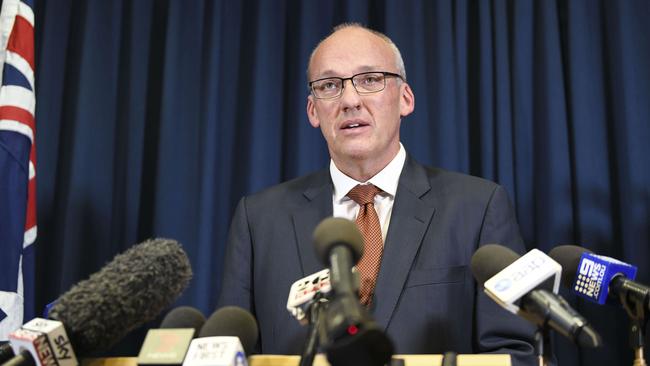 Luke Foley at State Parliament Macquarie Street Sydney Resigning today after ABC journalist Ashleigh Raper accused him of sexual harassment.Picture's Darren Leigh Roberts