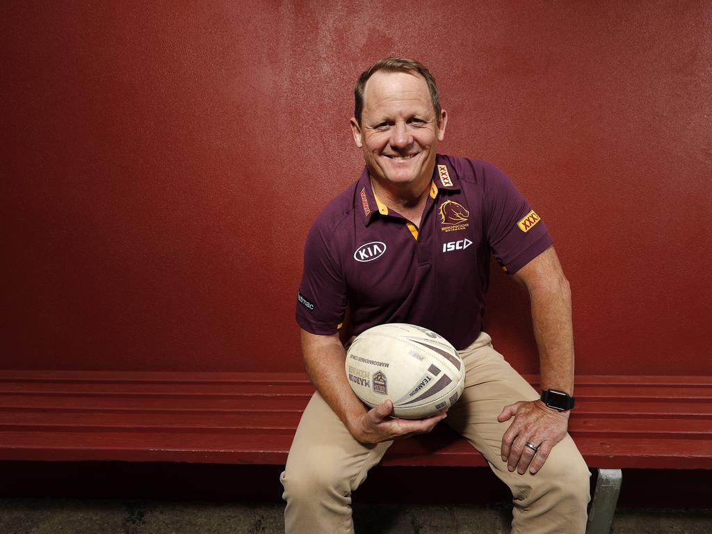 Kevin Walters is all smiles in 2020 as he is appointed new Broncos coach. Picture: Josh Woning