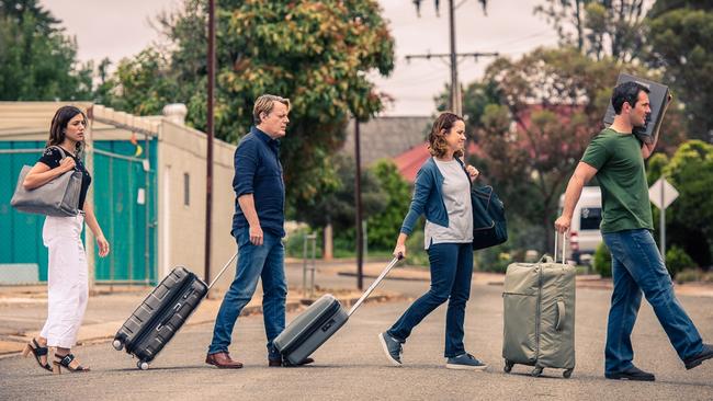 Vanessa Guide, Eddie Izzard, Emily Taheny and Luke McKenzie in <i>The Flip Side.</i>                     