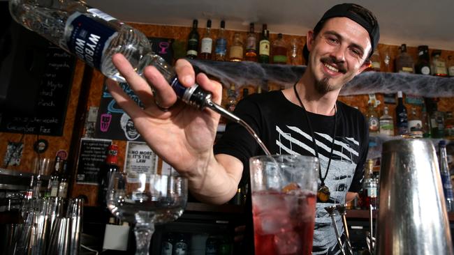 Julian John Batley-Green works on a sailors punch cocktail.