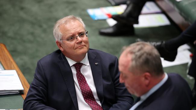 Prime Minister Scott Morrison was under fire in question time. Picture: Gary Ramage / NCA NewsWire