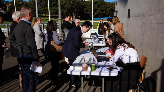 The first meeting of creditors after the collapse of, Toplace, at Drummoyne Oval, July 19. Picture: Justin Lloyd.