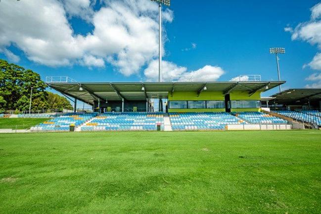 The new southern stands of the C.ex Coffs International Stadium after the $13-million upgrade. Picture: GETHIN COLES