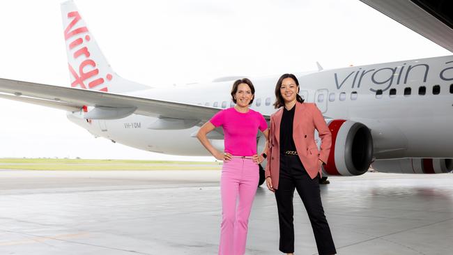 Virgin Australia CEO Jayne Hrdlicka and QAL CEO Amelia Evans