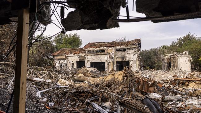 Destroyed houses in Be'eri, Israel. Picture: Maja Hitij/Getty Images