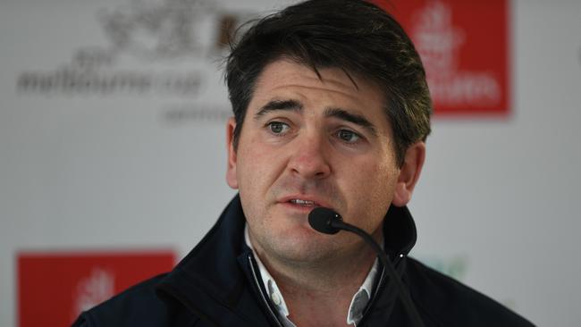 Wall Of Fire’s trainer Hugo Palmer. Photo: AAP