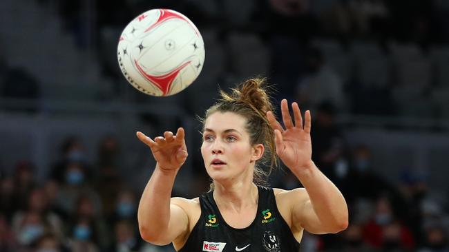 Maggie Lind of the Magpies. Picture: Mike Owen/Getty Images