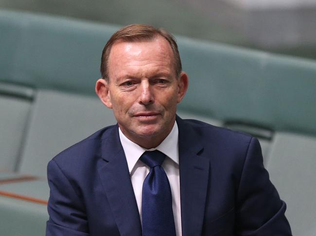 Tony Abbott in Question Time in the House of Representatives Chamber at Parliament House in Canberra. Picture Kym Smith