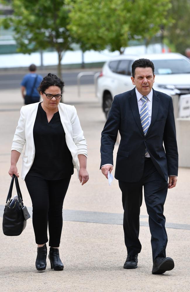 SA Best leader Nick Xenophon and candidate Connie Bonaros. Picture: AAP / David Mariuz