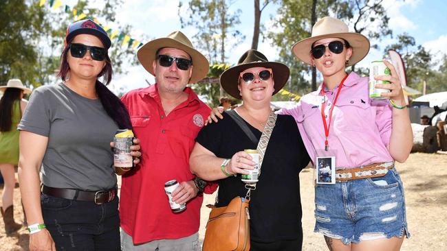 Mikala Burns, Rob Young, Brooke Young and Rachel Painter at Gympie Music Muster. Picture: Patrick Woods.