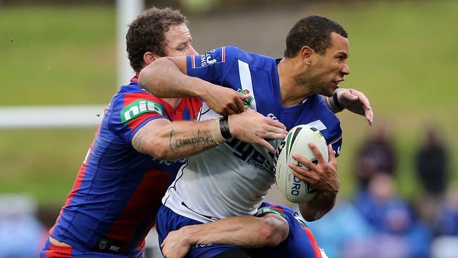 Bulldogs halfback Moses Mbye continued his rich vein of recent form. Picture: Getty Images