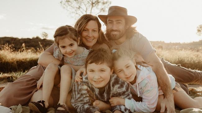 The Baltissen family Michelle, Anthony, Lindsay, Logan, and Emma. Picture: Katie Weir – These Golden Days