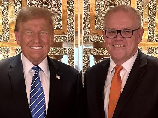 Scott Morrison meets with Donald Trump: "Was pleased to meet with former President Donald Trump on Tuesday night at his private residence in NY.  It was nice to catch up again, especially given the pile on he is currently dealing with in the US.  Was also a good opportunity to discuss AUKUS, which received a warm reception. We also discussed the continuing assertions of China in the Indo-Pacific and the threats against Taiwan. These were issues we discussed regularly when we were both in office. Once again, the former President showed his true appreciation of the  value he places on the Australia-US alliance and the shared role of supporting what our friend, Shinzo Abe, called a free and open Indo-Pacific. Good to see you DJT and thanks for the invitation to stay in touch. All the best." Picture: Twitter