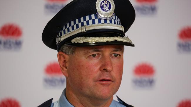 NSW Police Deputy Commissioner Mick Willing provides an update on COVID-19 in Sydney. Picture: NCA Newswire /Gaye Gerard