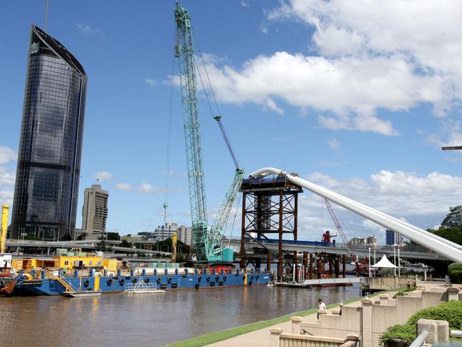 The construction of the Star Casino in Southbank, Brisbane. Picture: Steve Pohlner