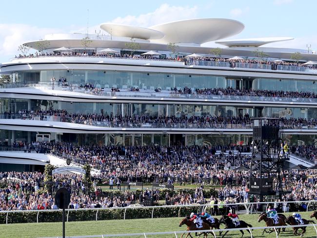 MELBOURNE, AUSTRALIA - NOVEMBER 10:  John Allen rides Trap for fools to win race 8, the Seppelt Mackinnon Stakes during Stakes Day at Flemington Racecourse on November 10, 2018 in Melbourne, Australia.  (Photo by Wayne Taylor/Getty Images for the VRC)