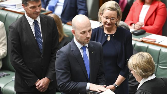 Simon Kennedy was sworn into the House of Representatives on Tuesday. Picture: NCA NewsWire / Martin Ollman