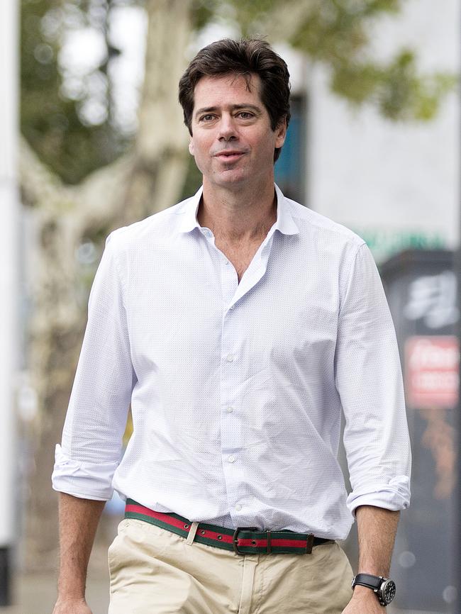 Gillon McLachlan says he is “entirely comfortable” with how he and the league had dealt with the scandal. Picture: Sarah Matray