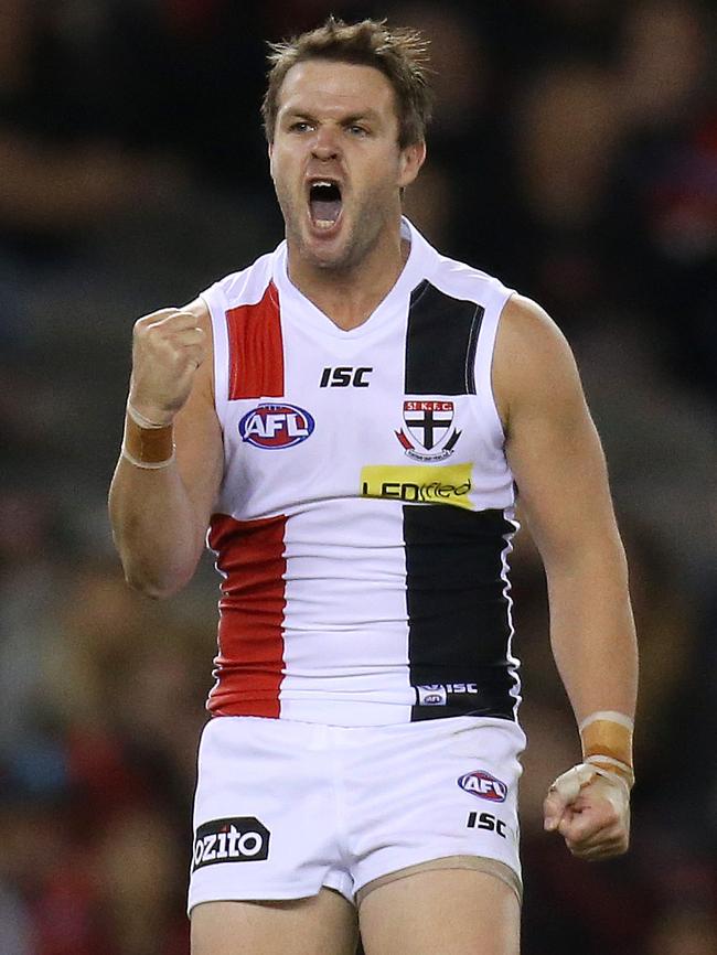 Adam Schneider kicked 158 goals for the Saints. Picture: Wayne Ludbey