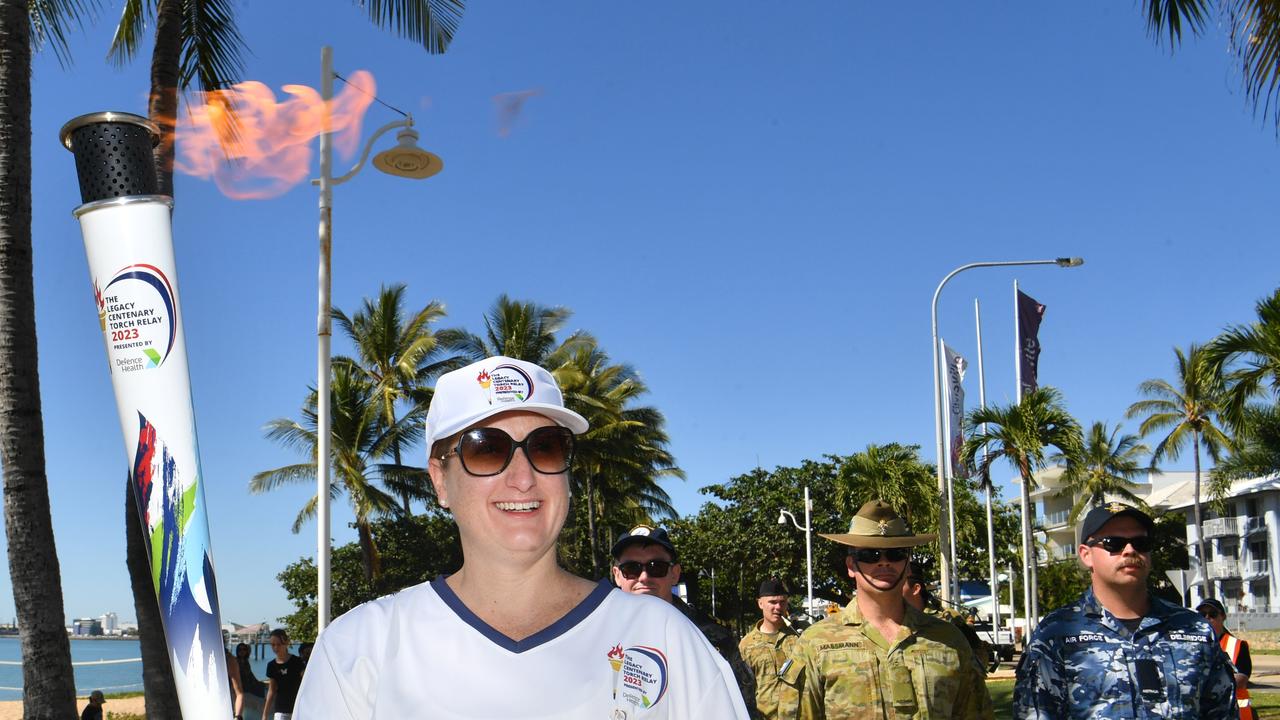 Legacy Centenary Torch Relay and community day at Jezzine Barracks. Torch bearers Wing Commander Naomi Gill. Picture: Evan Morgan