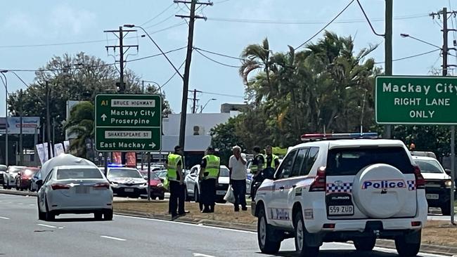 Emergency services were called to a crash involving a pedestrian and a car in West Mackay. Picture: Janessa Ekert