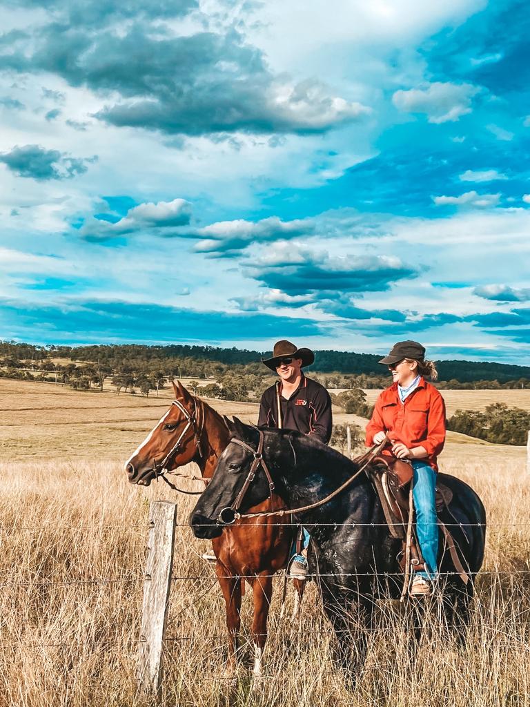 With her ‘cowboy’ boyfriend. Picture: Supplied