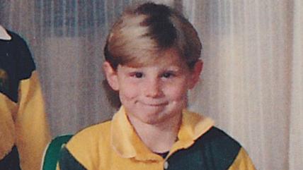 Wallabies captain Michael Hooper (front row, far right) in his days in the Wests Under-7s in Brisbane when mum Raeleen (top row, back left) was manager and brother Richard (middle row, third from left) was a teammate -Photo Supplied Copyright Unknown