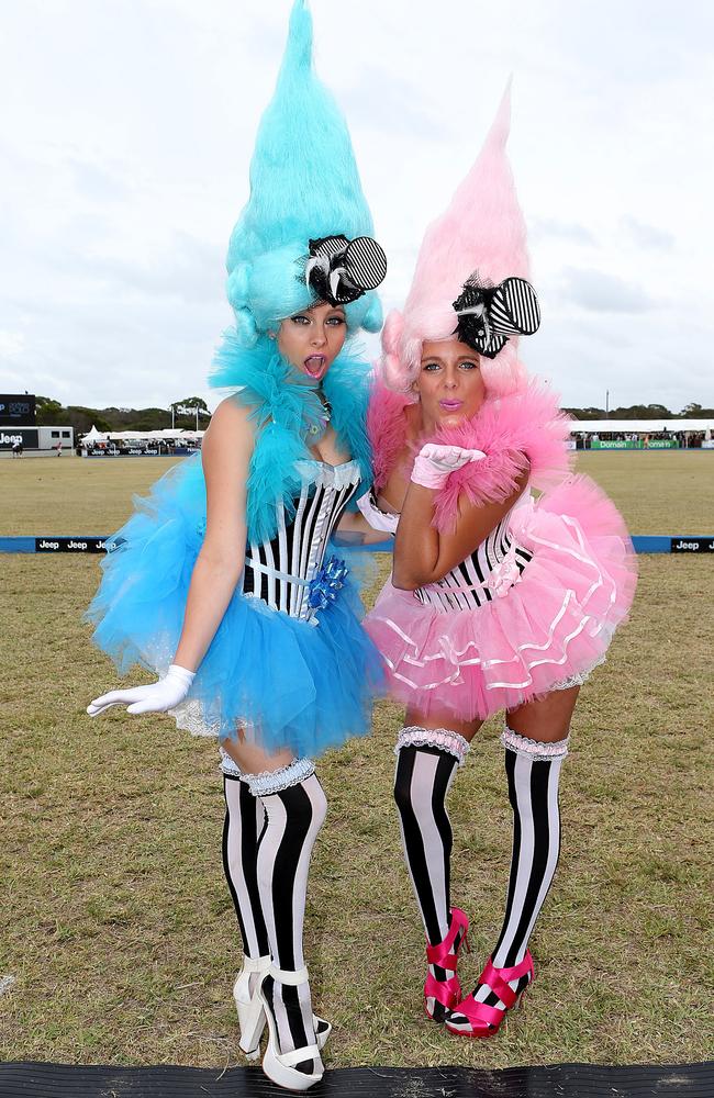 People wear some weird things to Portsea Polo. Picture: Julie Kiriacoudis