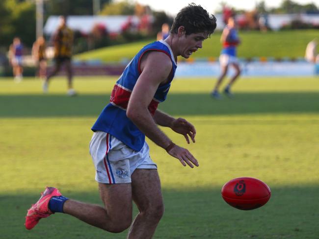 Pictured: CTB Bulldogs vice-captain Jaiden Butson. Manunda Hawks v CTB Bulldogs at Cazalys Stadium. Round 8. AFL Cairns 2024. Photo: Gyan-Reece Rocha