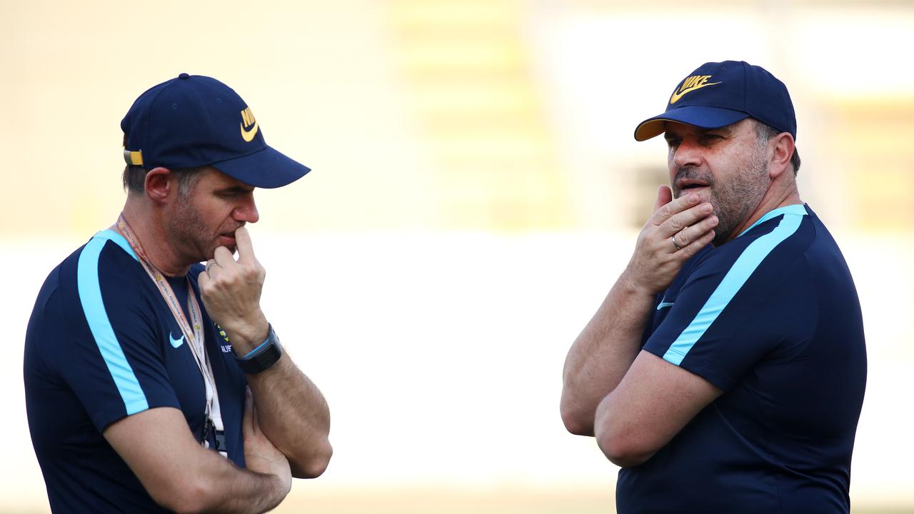 Ante &amp; Ange: Two of Australia’s great footballing minds in deep thought.