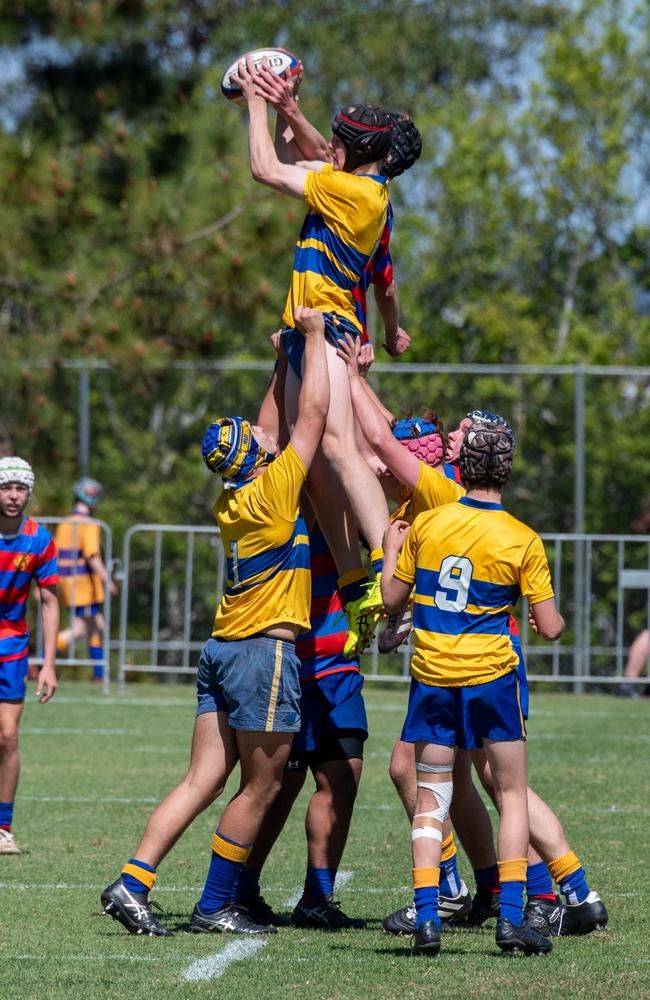 Downlands 15A vs TGS 15A. 2024 O'Callaghan Cup day at Downlands College. Photo by Nev Madsen