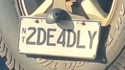 NT funny number plate, 2DE4DLY. Picture: Facebook / Jessica Harpur