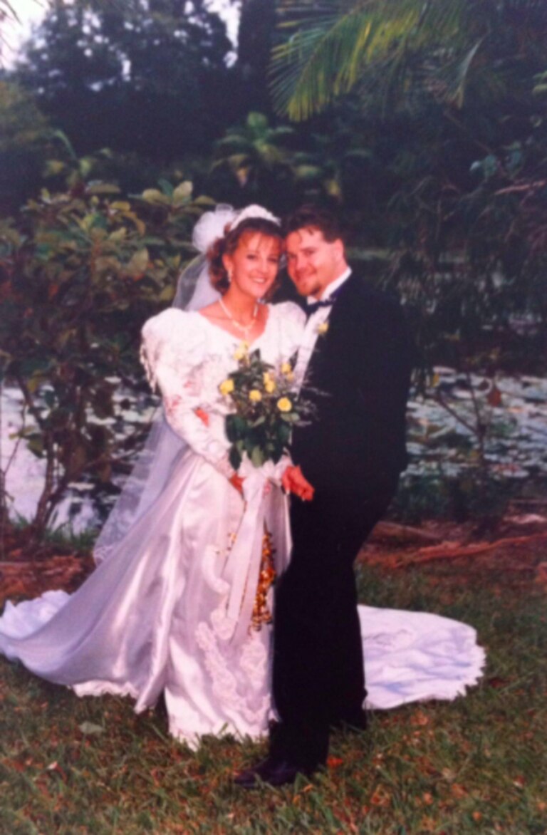 Jeffery James Godfrey and Vanessa Godfrey on their wedding day. Picture: Supplied