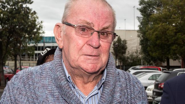 Greyhound trainer Anthony Mills outside court in Frankston. Picture: Mark Dadswell