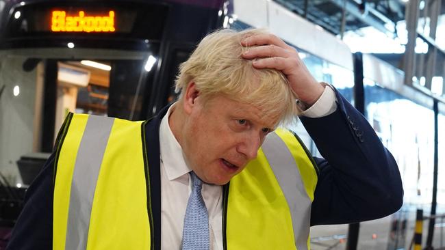 Boris Johnson, in Blackpool last week, is determined to cling to power. Picture: AFP