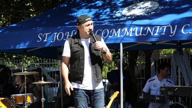 Comedian George Kapiniaris entertained the crowd. PICTURE: JACK LAWRIE