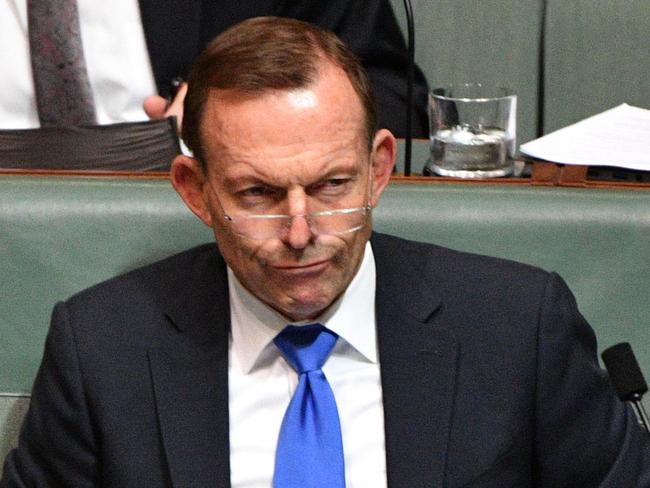 Tony Abbott has hit out at Coalition colleagues who ignore their duty to the country and “don’t rock the boat” as he warned government was “sleepwalking toward de-industrialising” Australia. Picture: AAP