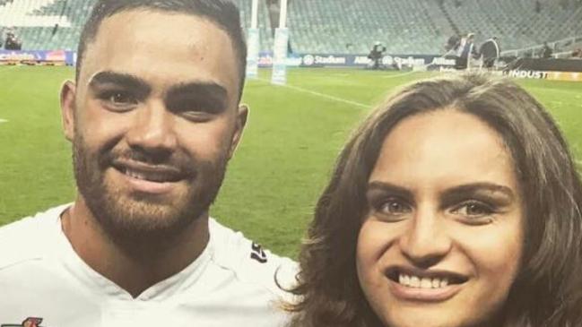 JADE Walker, right, pictured with her brother, Manly Sea Eagles star Dylan Walker at a league game.