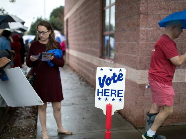 Voters at a North Carolina polling station. Picture: AFP