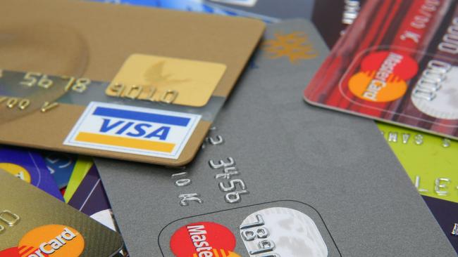 Generic photo of Australian credit cards.