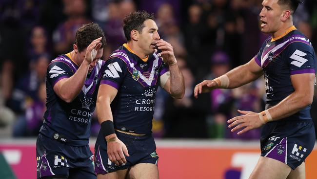 Billy Slater is facing suspension for the NRL grand final. Picture: Brett Costello