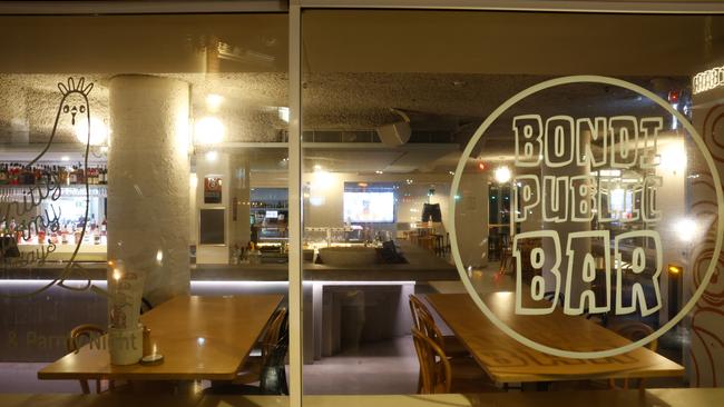 Bondi Public Bar on a quiet night out at Bondi Beach. Picture: Jonathan Ng